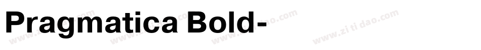 Pragmatica Bold字体转换